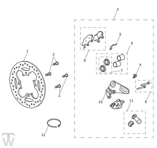 Bremse hinten - Speed Twin 1200