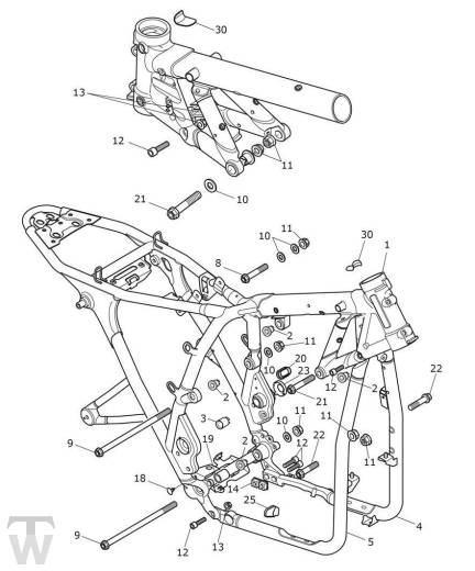 Hauptrahmen - Speed Twin 1200