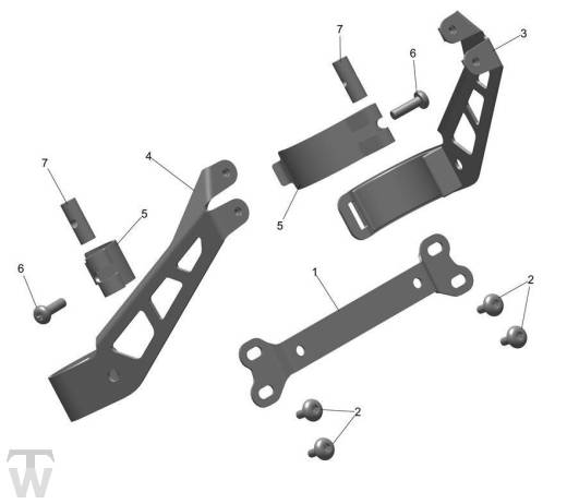 Träger Nummernschild vorn (INDIA only) - Speed Twin 1200