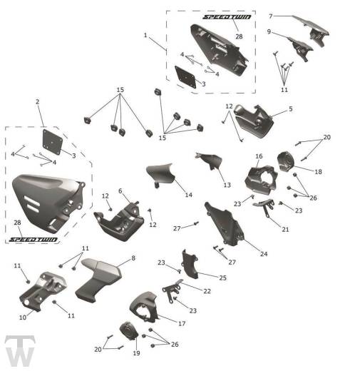 Seitenverkleidung - Speed Twin 1200