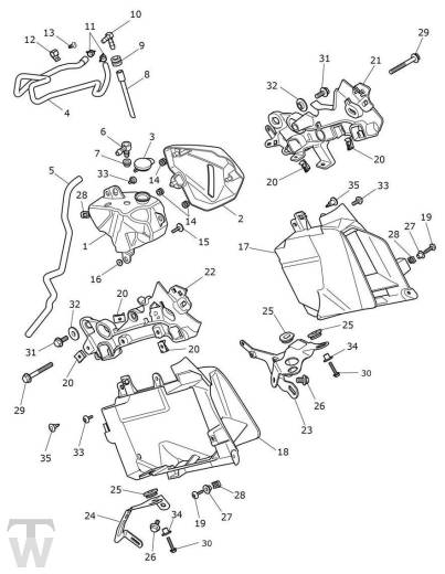 Kühler Verkleidung - Tiger 1200 GT Explorer