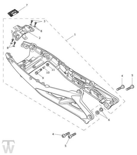 Heckrahmen Street Triple Moto2 ab BN4429