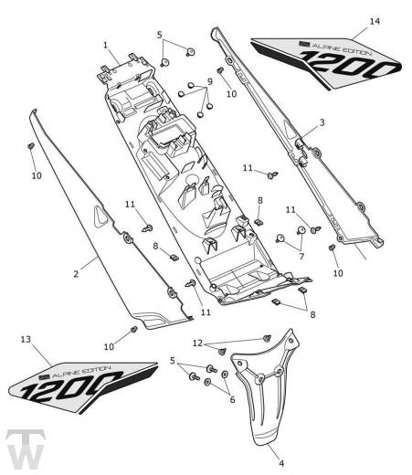 Kotflügel hinten Tiger 1200 Alpine ab AV5527