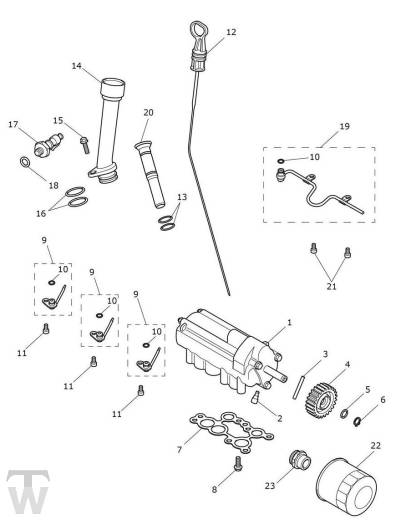 Ölpumpe Schmierung Rocket 3 R Evil Knievel