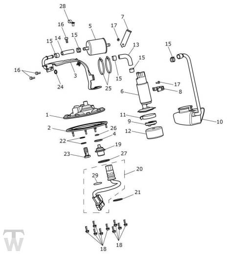 Benzinpumpe Bonneville T100 ab CL9404