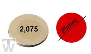 Shim D25mm, H2.075mm