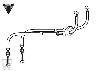 Gaszug (Öffner & Schliesser) (nur 2x lagernd) Thruxton Vergaser