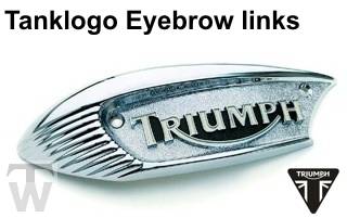 Tanklogo Eyebrow links Bonneville & T100 Vergaser