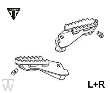 Fussrasten Set (2Stk.) Tiger 800