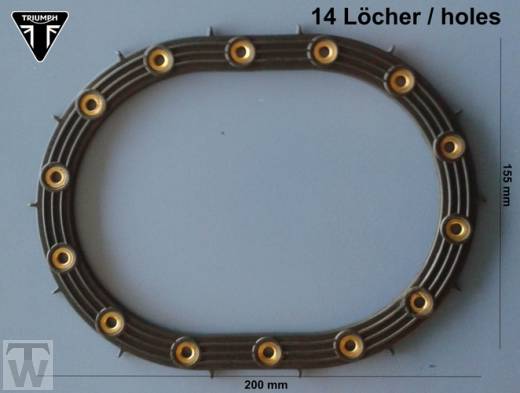 Benzinpumpendichtung oval 14Löcher (nur 2x lagernd) Speedmaster EFI ab FIN469050