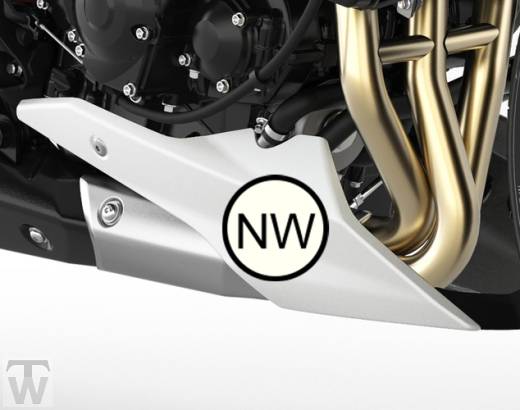 Bellypan CRYSTAL WHITE (1x TW-offer) Street Triple R & RX from VIN 560477