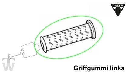 Griff links - Griffgummi  Tiger 955i (Gussrad)