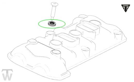 Ventildeckel Schraubendichtung schw.  Tiger XRx bis FIN855531