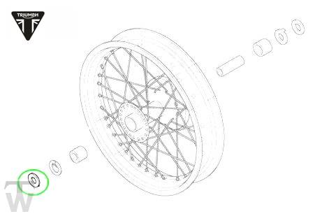 Simmerring für Buchse Radlager  Thruxton EFI