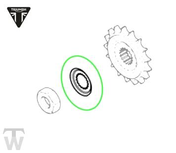 Sprocket Securing Plate (only 2x available) Bonneville T120 up to VIN AC6129 +BudEkins & Diamond