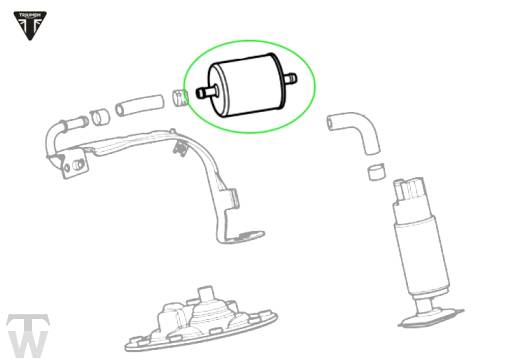 Benzinfilter schwarz Kunststoff  Thruxton R