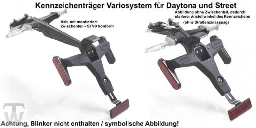 Kennzeichenträger Vario Daytona 675 ab FIN564948
