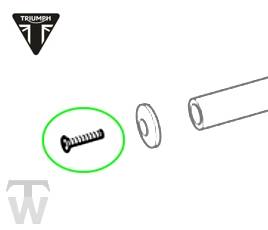 Bar End Weight Screw Silver (only 1x available) Bonneville T120 Black from VIN AD0139 +DGR