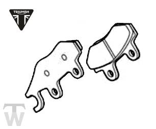 Brake Pads rear  Bonneville T120 Black up to VIN AD0138 +AceCafe