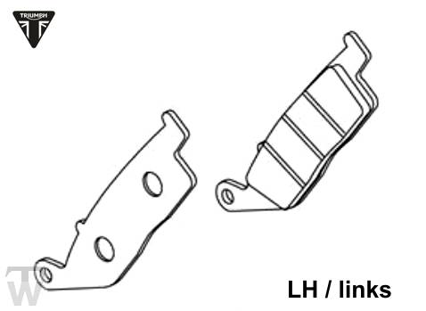 Brake Pads front Left / 2 Pads  Bobber up to AC1195