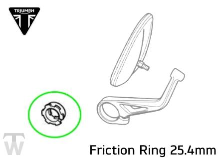 Lenkerendspiegel Klemmring 25.4mm Bonneville T120 bis FIN AC6129 +BudEkins & Diamond