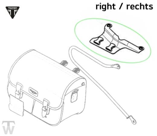 WaxCotton Taschenhalter Rechts Bonneville T120 bis FIN AC6129 +BudEkins & Diamond