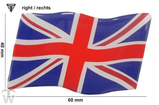 Union Jack 3D Aufkleber rechts (ACHTUNG, Farbe heller)  Tiger XRx bis FIN855531