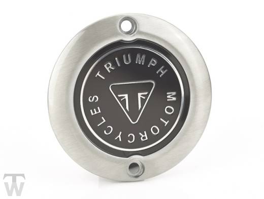 Deckel Kupplung T-Logo gebürstet Bonneville T100 bis FIN AC5926 +BudEkins