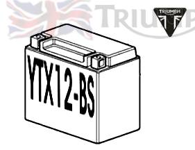 12V/10AH Batterie YUASA YTX12-BS Maße: 150x87x130 für Triumph Tiger 1050 Baujahr 2010