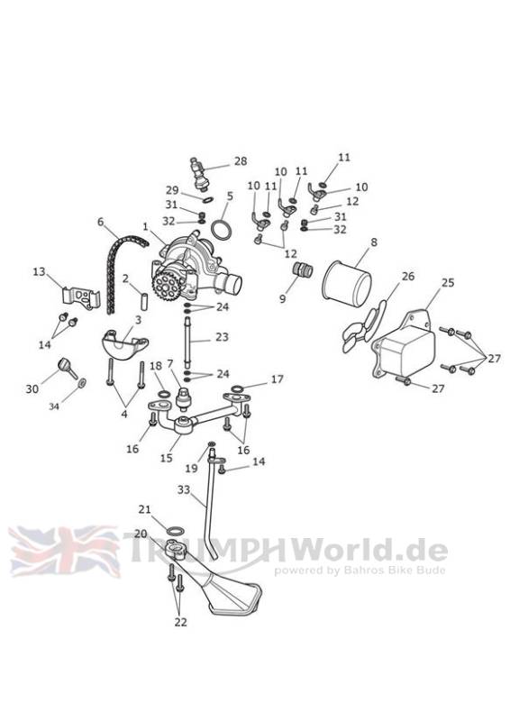 Ölpumpe Schmierung - Street Triple S 660 von FIN 803572-967906