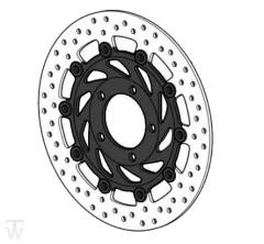 Brake Disc front Left Black (only 1x available) Street Twin up to VIN AB9714