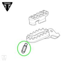 Fussrastenschleifnippel 25mm (nur 2x lagernd) Street Triple S 660 von FIN 803572-967906