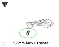 Fussrastenschleifnippel 9.2mm silber  Sprint RS 955 ab FIN139277