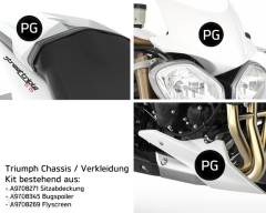 Bellypan+Seat Cover +Flyscreen Jet Black  Street Triple R & RX from VIN 560477