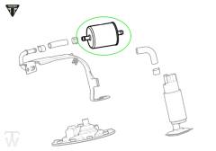 Benzinfilter schwarz Kunststoff  Street Twin ab FIN AB9715