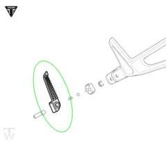 Fussraste hinten rechts (nur 1x lagernd) Street Triple S 660 von FIN 803572-967906