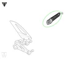 Fussraste vorn links (nur 2x lagernd) Street Triple S ab FIN 974463