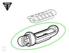 Fussraste hinten links poliert Bonneville T120 bis AC6129