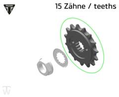 Ritzel 15 Zähne 520/400ccm Scrambler 400 X