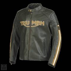 Triumph Braddon Air Green Lederjacke Gr.M Herren dunkelgrün (1x TW-Angebot) - Fahrerbekleidung