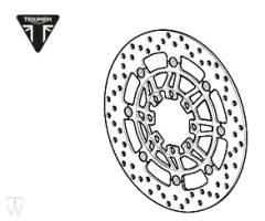 Brake Disc front Silver (only 2x available) Daytona R up to VIN564947