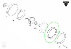 Hauptscheinwerfer Abstandsring Thruxton EFI