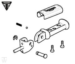 Footrest rear Left Thruxton EFI