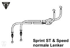 Cable Throttle (Opener & Returns) (only 1x available) Speed Triple 1050 from VIN333179