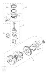 Crank Shaft Connecting Rod Piston - Bobber Black