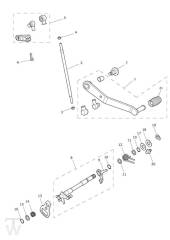 Pedal Gears Gear Selection Shaft - Tiger XCx from VIN855532