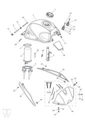 Benzintank bis FIN955859 - Speed Triple RS ab FIN867601