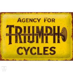 Triumph Blechschild Agency (nur 2x lagernd) - Merchandising