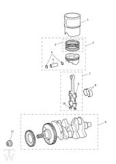 Crank Shaft Connecting Rod Piston - Speed Triple S from VIN867685