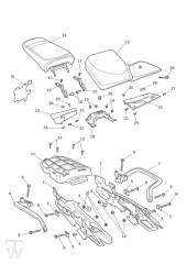 Fairing Rear Seats - Tiger XR from VIN855532